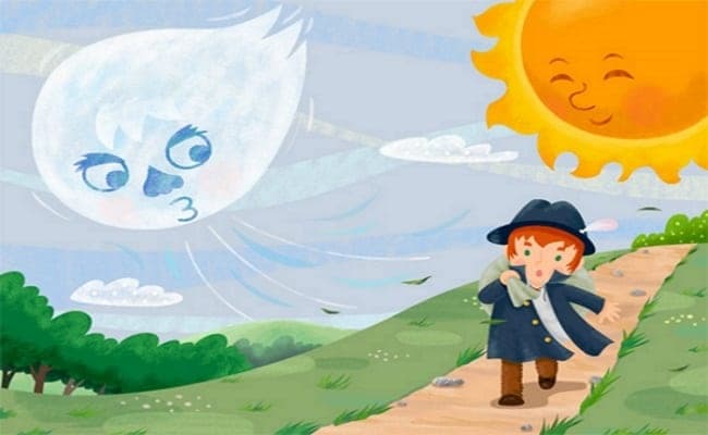 داستان کوتاه کودکانه باد و خورشید